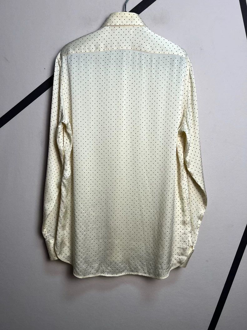 Saint Laurent Paris Saint Laurent Champagne Silk Studded Shirt Size US M / EU 48-50 / 2 - 2 Thumbnail