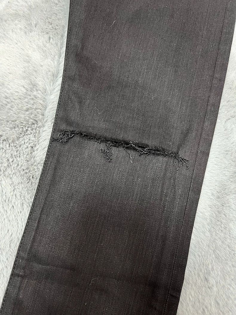 Saint Laurent Paris Saint Laurent Black Distressed Denim Pants Size 29 Size US 29 - 6 Thumbnail