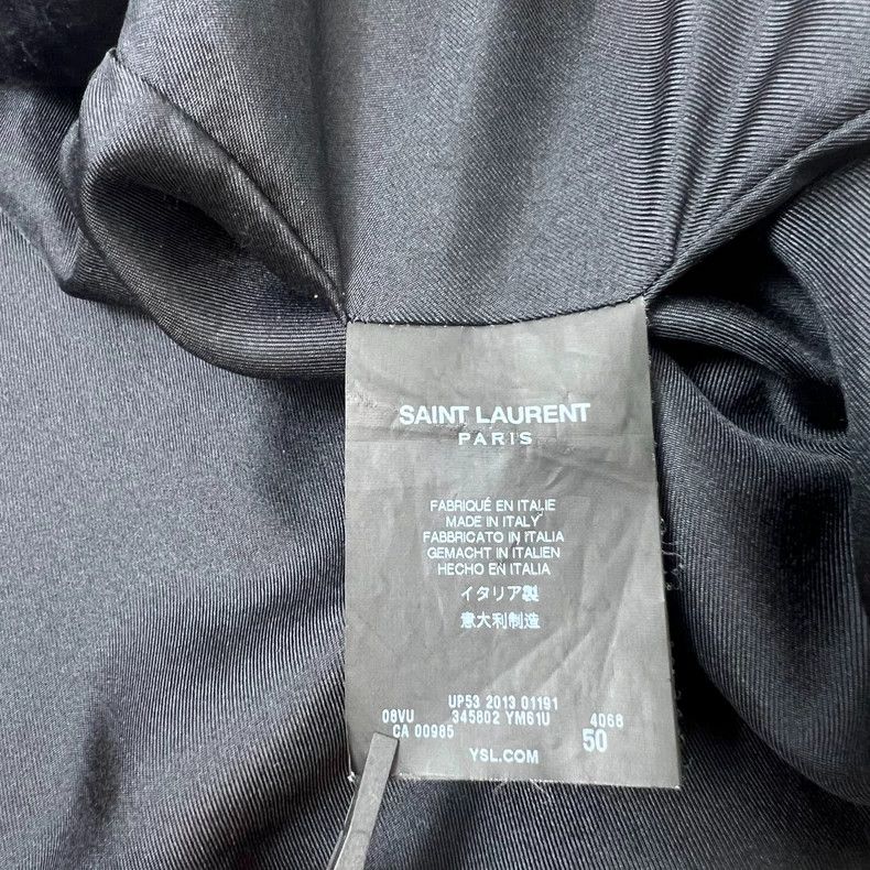 Saint Laurent Paris Saint Laurent Blue and White Satin Jacket Size US L / EU 52-54 / 3 - 5 Thumbnail