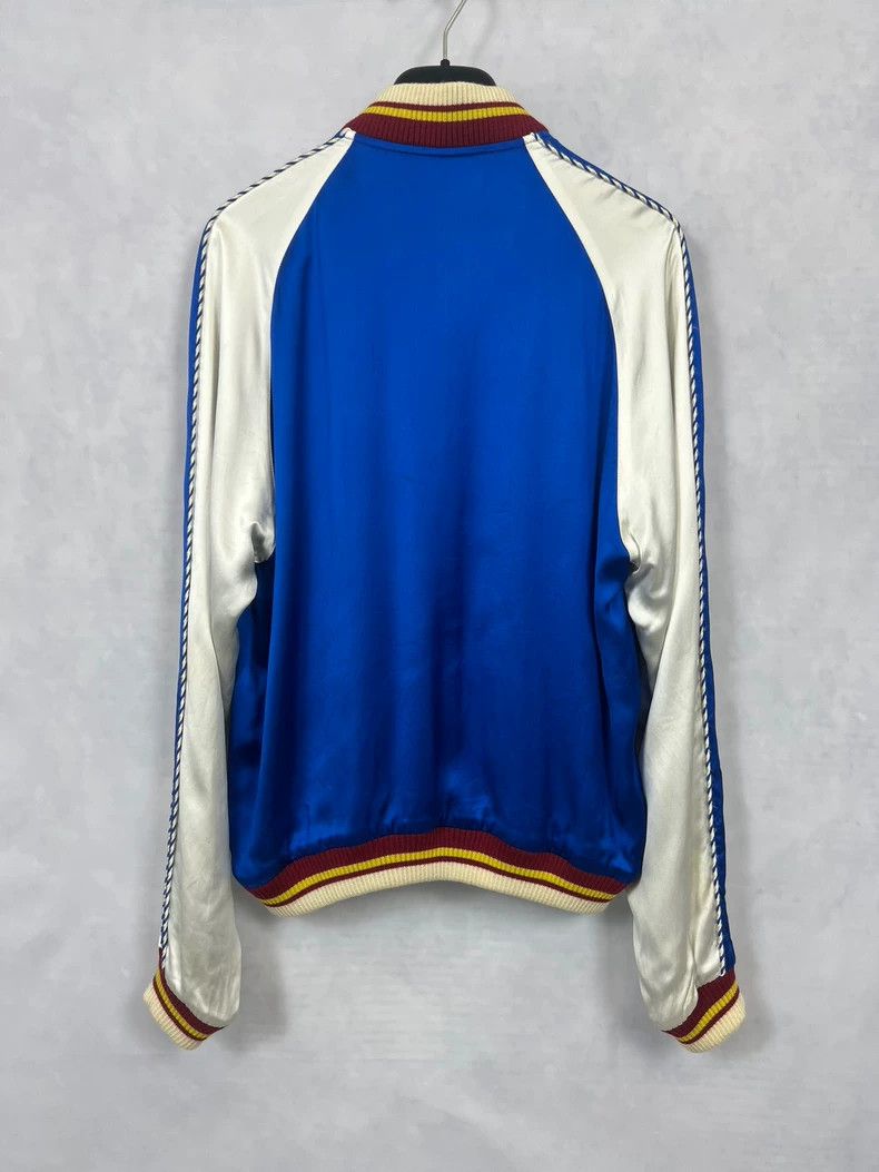 Saint Laurent Paris Saint Laurent Blue and White Satin Jacket Size US L / EU 52-54 / 3 - 2 Thumbnail