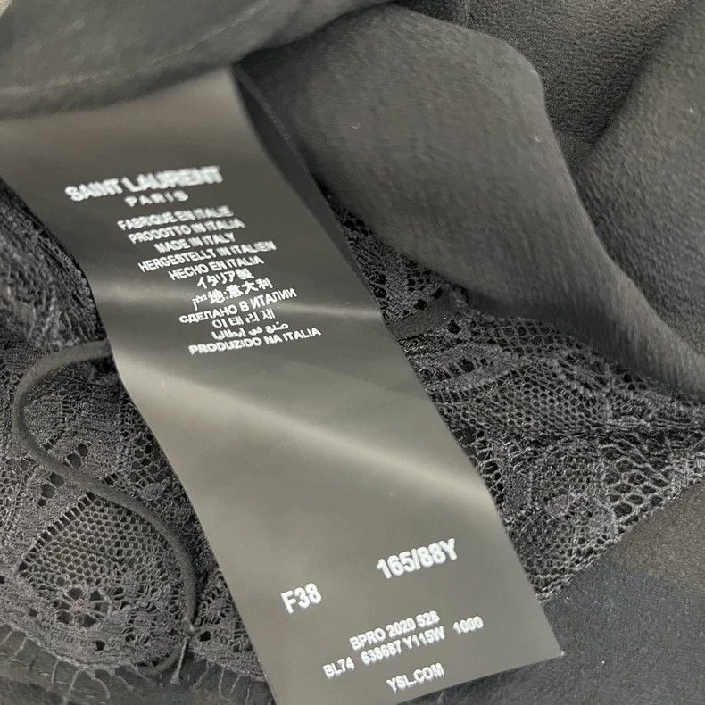 Yves Saint Laurent YSL Black Lace Cami Top with Tags Size US M / EU 48-50 / 2 - 6 Thumbnail
