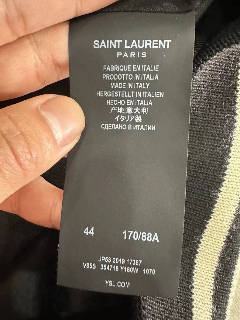 Saint Laurent Paris Saint Laurent Black and White Baseball Jacket Size US M / EU 48-50 / 2 - 4 Thumbnail