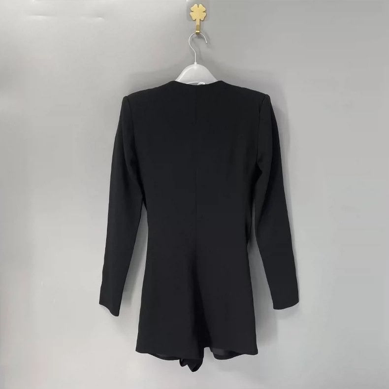 Saint Laurent Paris Black Long Sleeve Jumpsuit with Tags Size US 34 / EU 50 - 2 Thumbnail