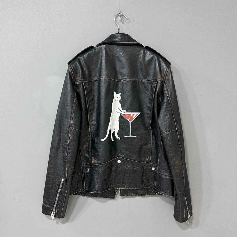 Saint Laurent Paris Saint Laurent Black Leather Jacket Size US L / EU 52-54 / 3 - 3 Thumbnail