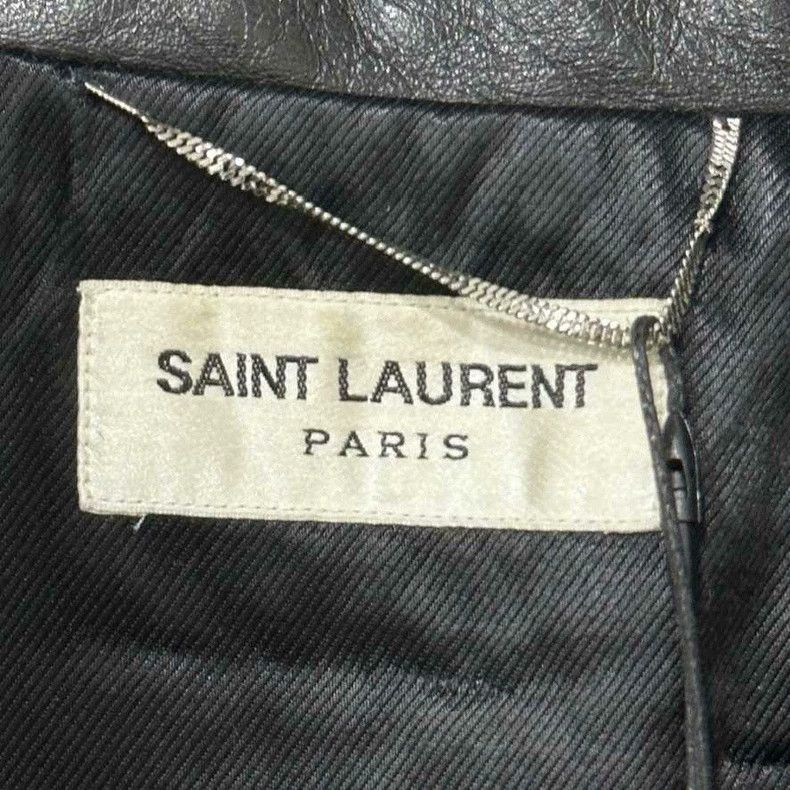 Saint Laurent Paris Saint Laurent Black Leather Jacket Size US L / EU 52-54 / 3 - 4 Thumbnail