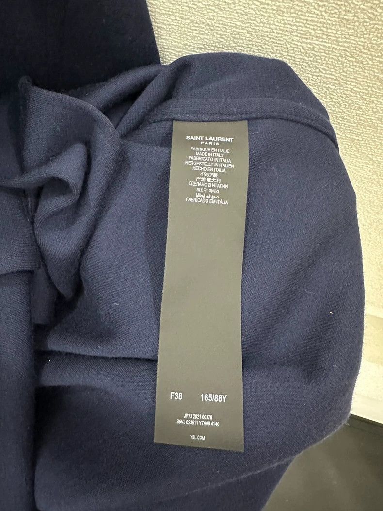 Saint Laurent Paris Saint Laurent Embroidered Logo Blue Shirt Jacket Size US M / EU 48-50 / 2 - 3 Thumbnail