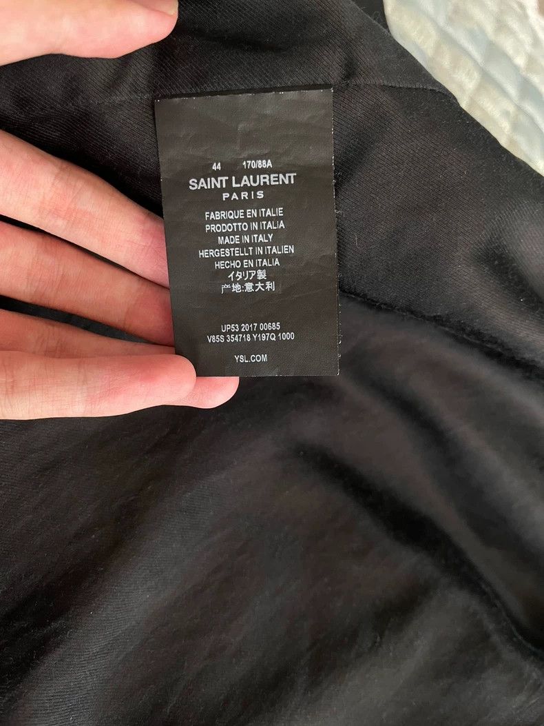 Saint Laurent Paris Saint Laurent Black Wool Baseball Jacket Size US L / EU 52-54 / 3 - 3 Thumbnail
