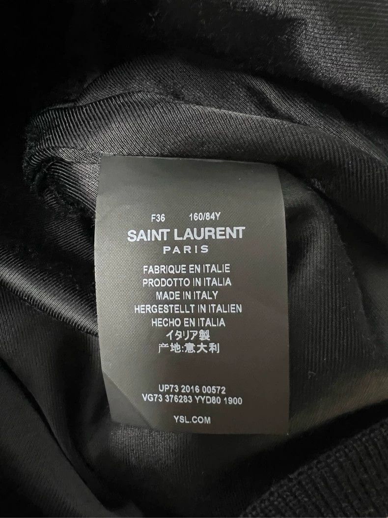 Saint Laurent Paris Saint Laurent Black and White Baseball Jacket Size US S / EU 44-46 / 1 - 4 Thumbnail