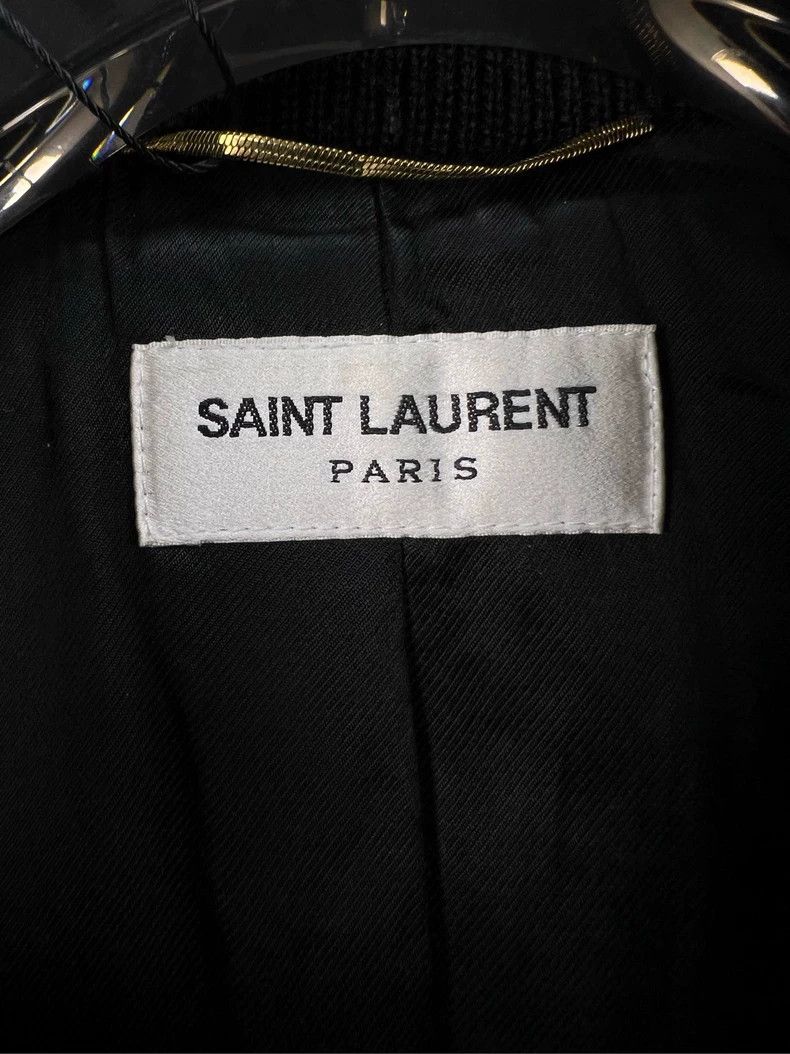 Saint Laurent Paris Saint Laurent Black and White Baseball Jacket Size US S / EU 44-46 / 1 - 3 Thumbnail