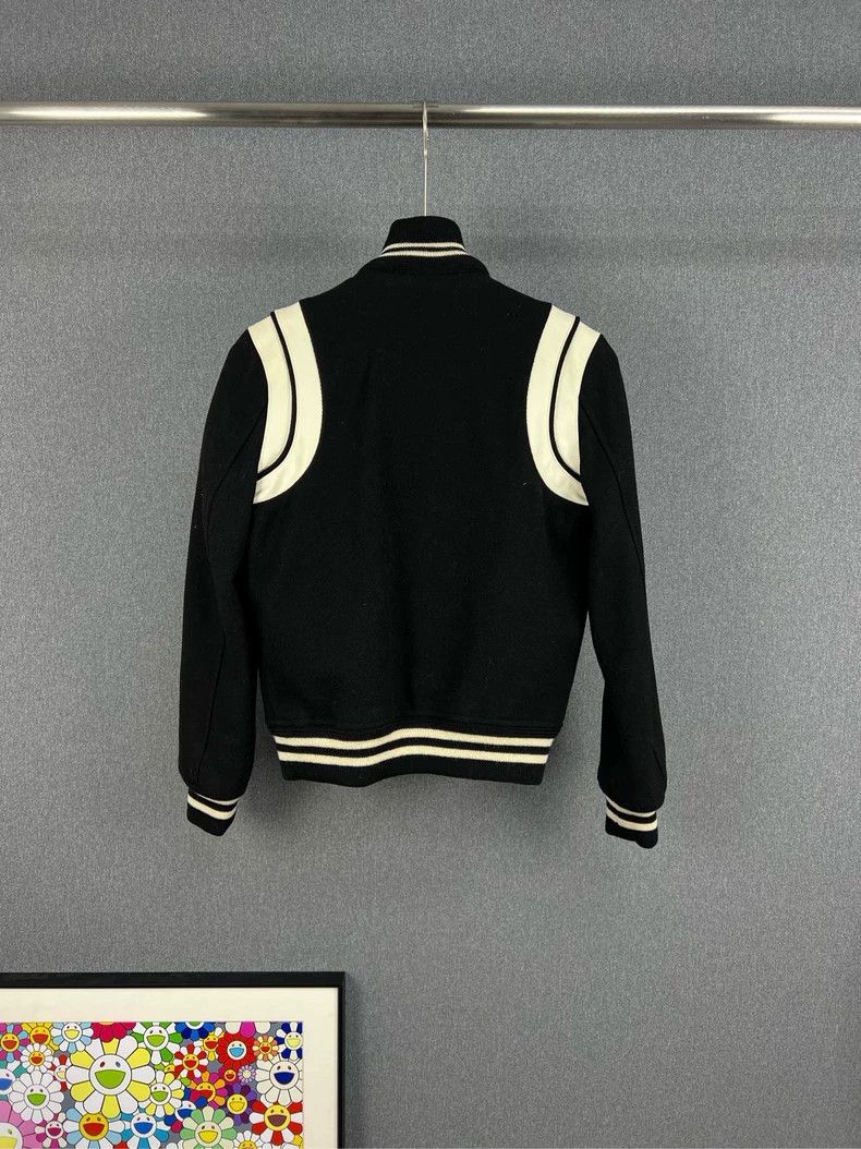 Saint Laurent Paris Saint Laurent Black and White Baseball Jacket Size US S / EU 44-46 / 1 - 2 Thumbnail