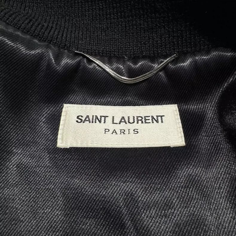 Saint Laurent Paris Wool Baseball Jacket with Zippers Size US L / EU 52-54 / 3 - 3 Thumbnail
