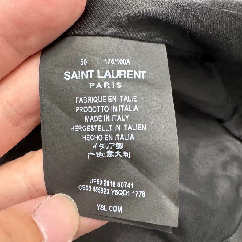 Saint Laurent Paris Vintage Distressed Biker Jacket Size 50 Size US L / EU 52-54 / 3 - 4 Thumbnail
