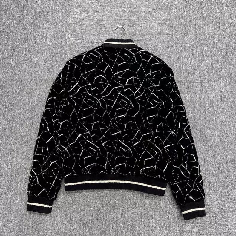 Saint Laurent Paris Sequined Velvet Jacket Size 50 Size US L / EU 52-54 / 3 - 2 Thumbnail