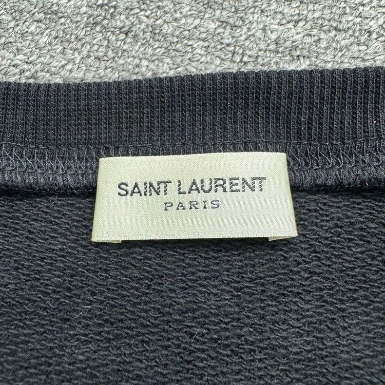 Saint Laurent Paris Black Sweatshirt with Zipper Decoration Size US L / EU 52-54 / 3 - 3 Thumbnail