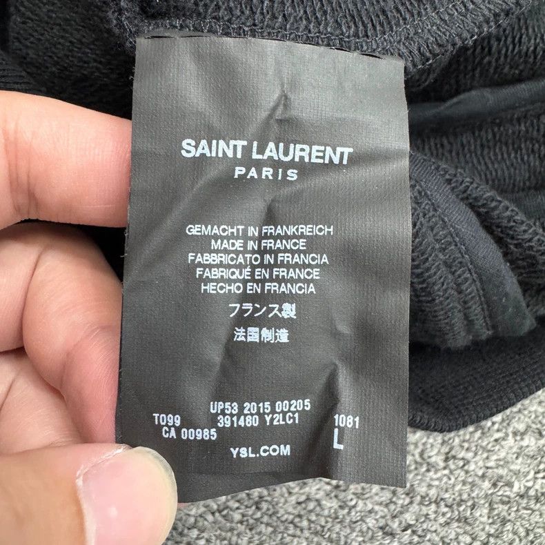 Saint Laurent Paris Black Zip Detail Sweatshirt Size US L / EU 52-54 / 3 - 4 Thumbnail