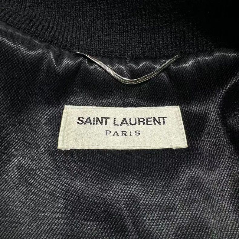 Saint Laurent Paris Wool Baseball Jacket with Zippers Size US L / EU 52-54 / 3 - 4 Thumbnail