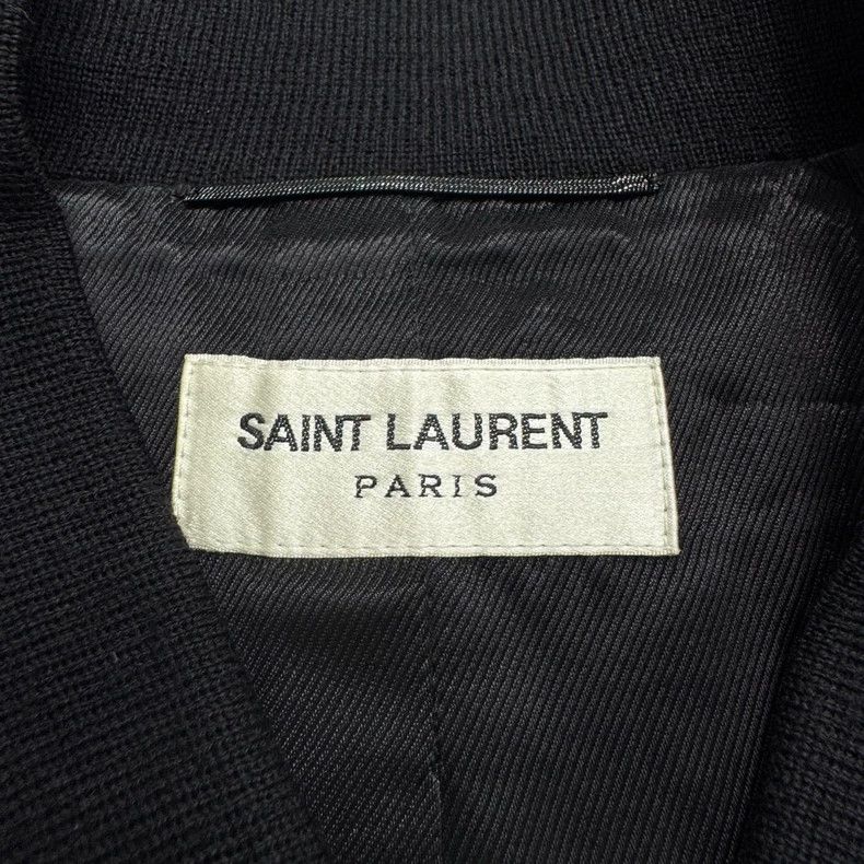 Saint Laurent Paris Black Studded Leather Bomber Jacket Size US L / EU 52-54 / 3 - 3 Thumbnail