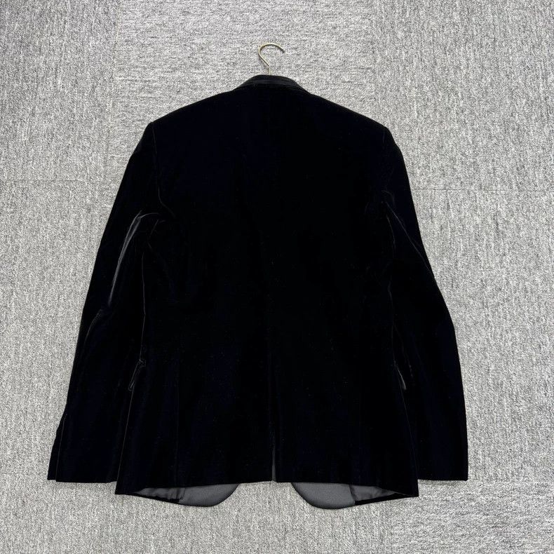 Saint Laurent Paris Black Velvet Suit Jacket with Tags Size US L / EU 52-54 / 3 - 2 Thumbnail