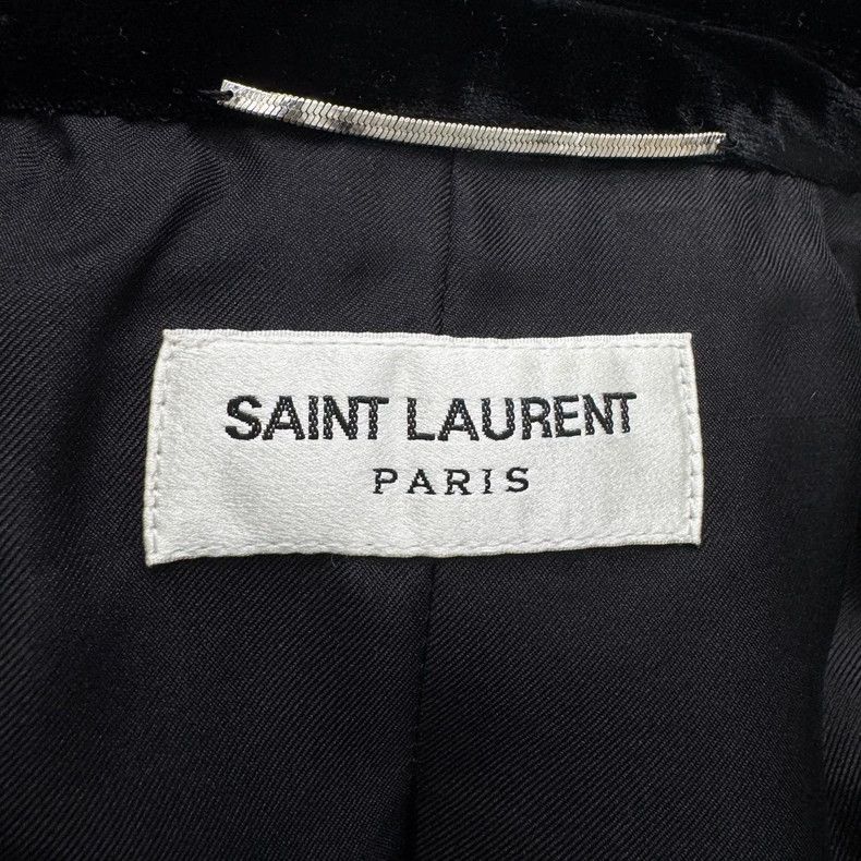 Saint Laurent Paris Black Velvet Suit Jacket with Tags Size US L / EU 52-54 / 3 - 3 Thumbnail