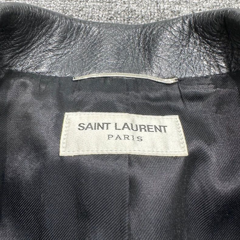 Saint Laurent Paris Vintage Distressed Biker Jacket Size 50 Size US L / EU 52-54 / 3 - 3 Thumbnail