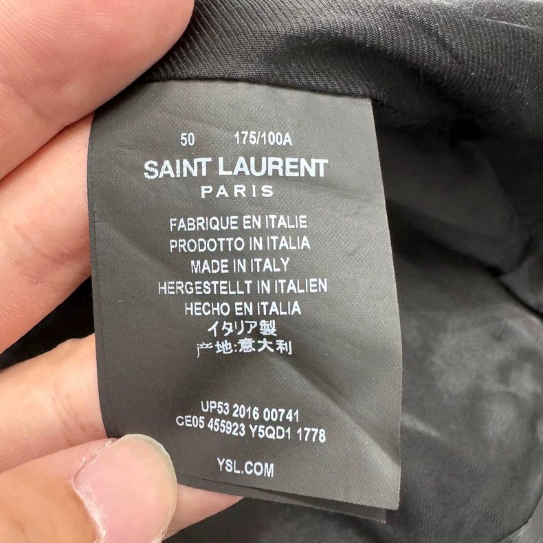 Saint Laurent Paris Vintage Distressed Biker Jacket Size 50 Size US L / EU 52-54 / 3 - 4 Thumbnail