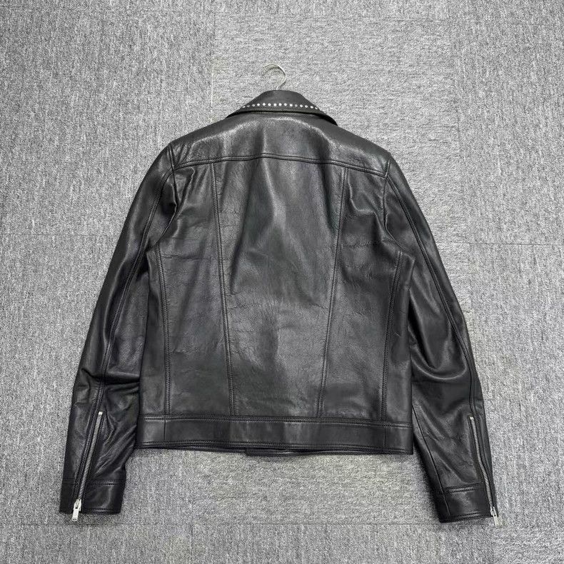 Saint Laurent Paris Black Studded Leather Motorcycle Jacket Size US L / EU 52-54 / 3 - 2 Thumbnail