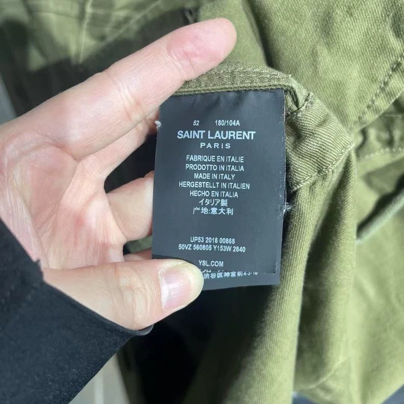 Saint Laurent Paris Saint Laurent Green Military Style Jacket Size US M / EU 48-50 / 2 - 5 Thumbnail