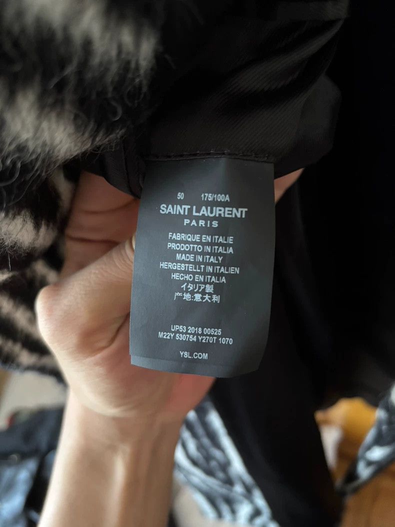 Saint Laurent Paris Saint Laurent Zebra Print Wool Coat Size US L / EU 52-54 / 3 - 4 Thumbnail