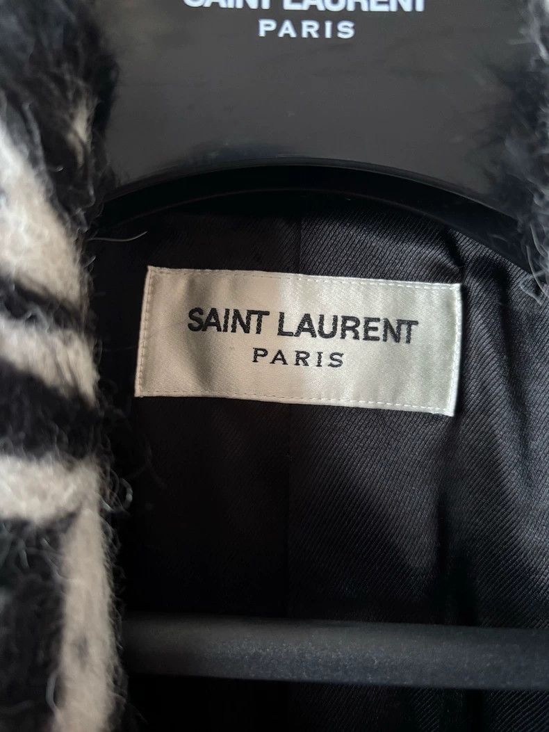 Saint Laurent Paris Saint Laurent Zebra Print Wool Coat Size US L / EU 52-54 / 3 - 2 Thumbnail