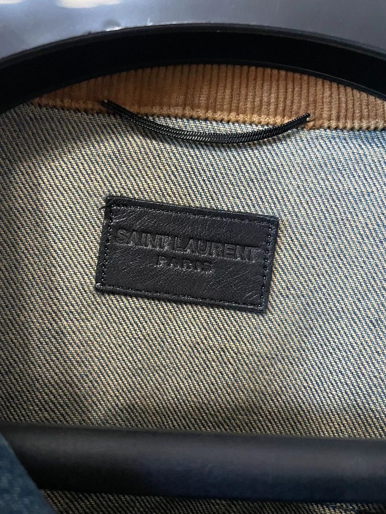 Saint Laurent Paris Saint Laurent Light Blue Denim Jacket Size US M / EU 48-50 / 2 - 2 Thumbnail
