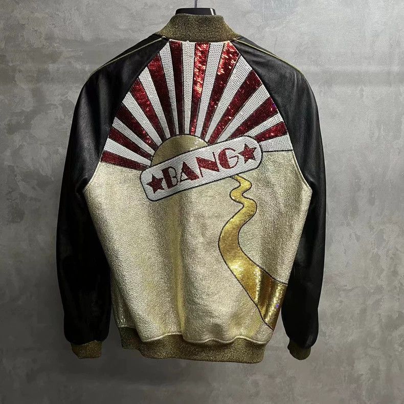 Saint Laurent Paris Saint Laurent Black Baseball Jacket with Print Size US L / EU 52-54 / 3 - 2 Thumbnail