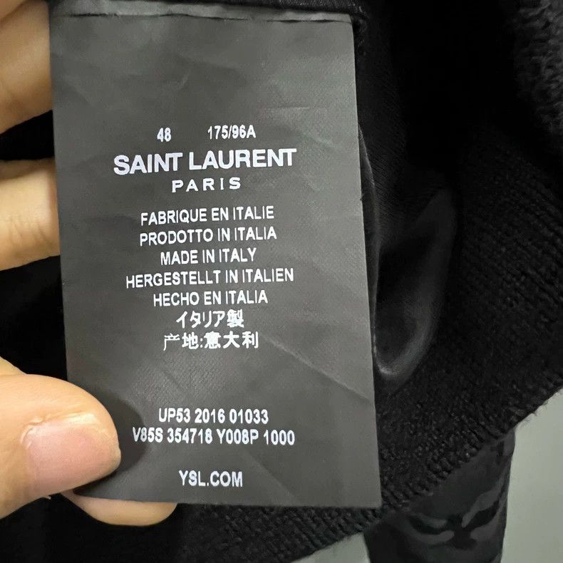 Saint Laurent Paris Saint Laurent Black Patterned Jacket Size 48 Size US L / EU 52-54 / 3 - 5 Thumbnail