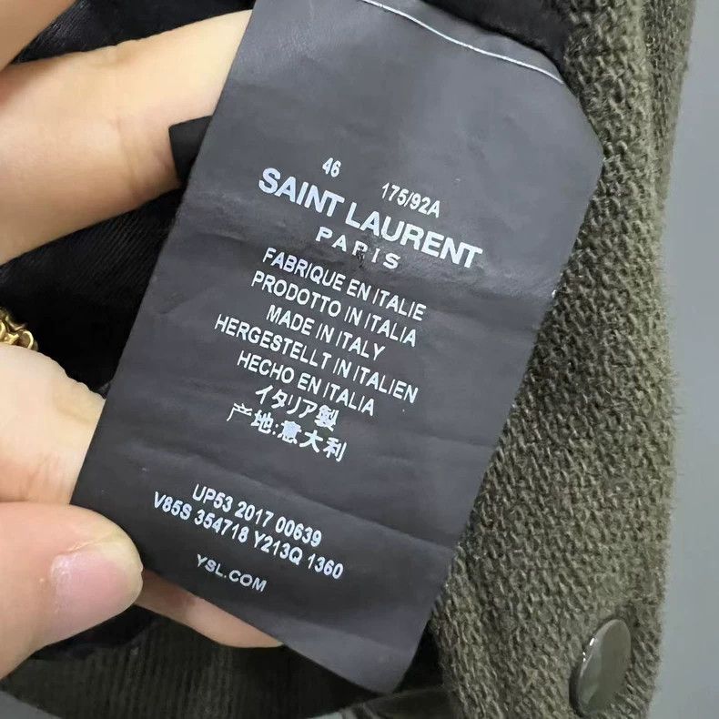 Saint Laurent Paris Saint Laurent Olive Green Baseball Jacket Size US M / EU 48-50 / 2 - 4 Thumbnail