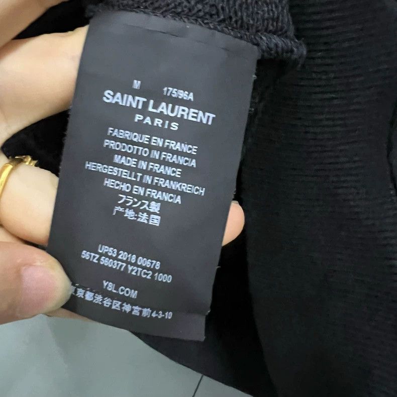 Saint Laurent Paris Saint Laurent Floral Drawstring Hoodie Size US M / EU 48-50 / 2 - 3 Thumbnail