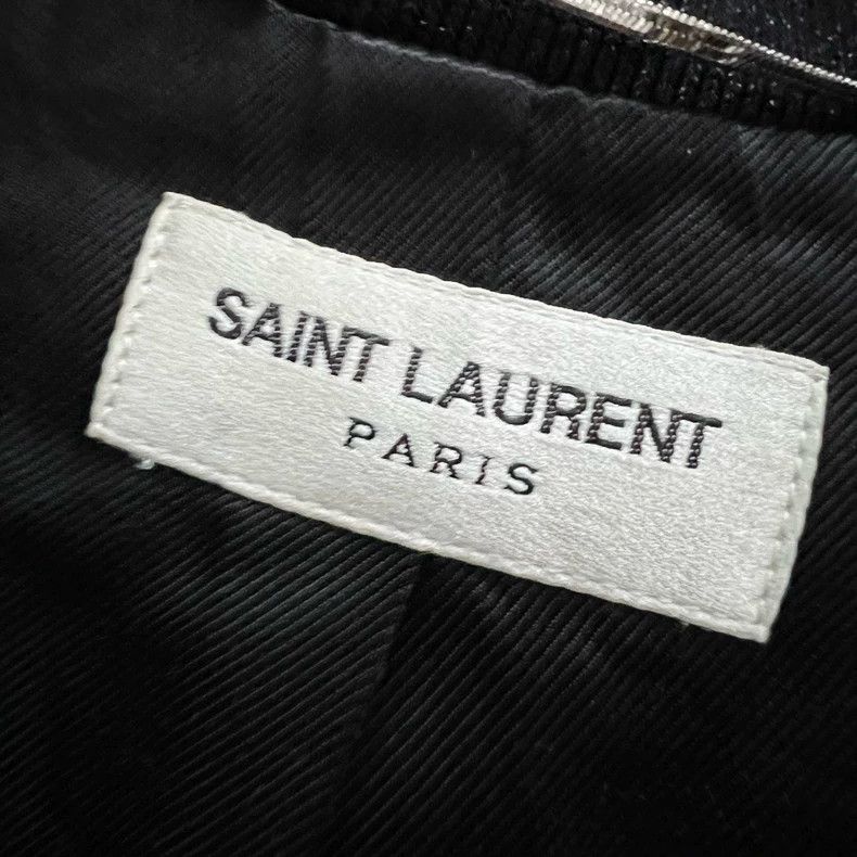 Saint Laurent Paris Saint Laurent Silk Shark Patch Jacket Size US L / EU 52-54 / 3 - 6 Thumbnail