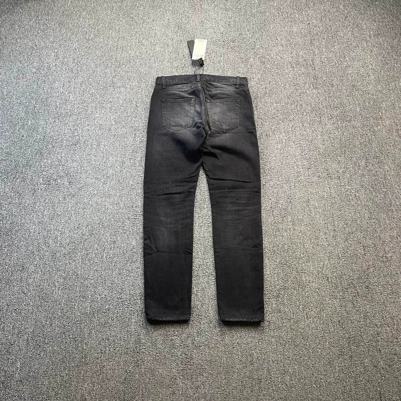 Saint Laurent Paris SAINT LAURENT Black Patchwork Jeans Size US 28 / EU 44 - 2 Thumbnail