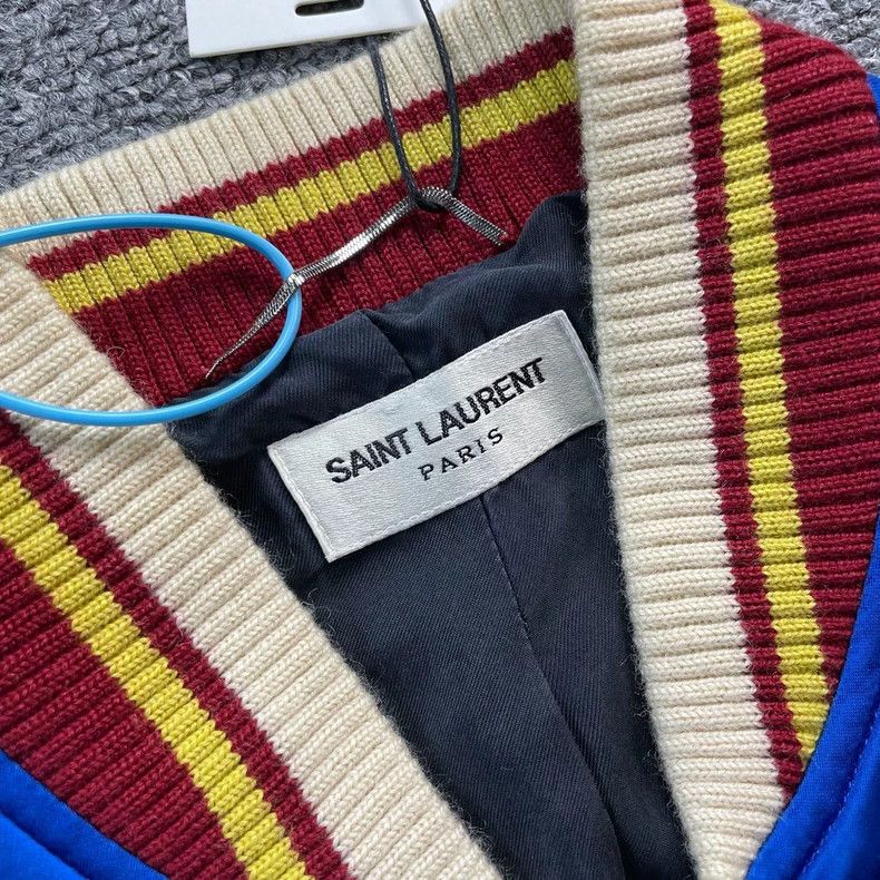 Saint Laurent Paris Saint Laurent Blue Silk School Uniform Jacket Size US M / EU 48-50 / 2 - 3 Thumbnail