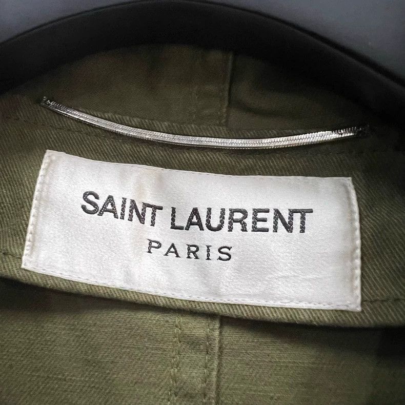 Saint Laurent Paris Saint Laurent Green Hooded Jacket Size 44 Size US M / EU 48-50 / 2 - 2 Thumbnail