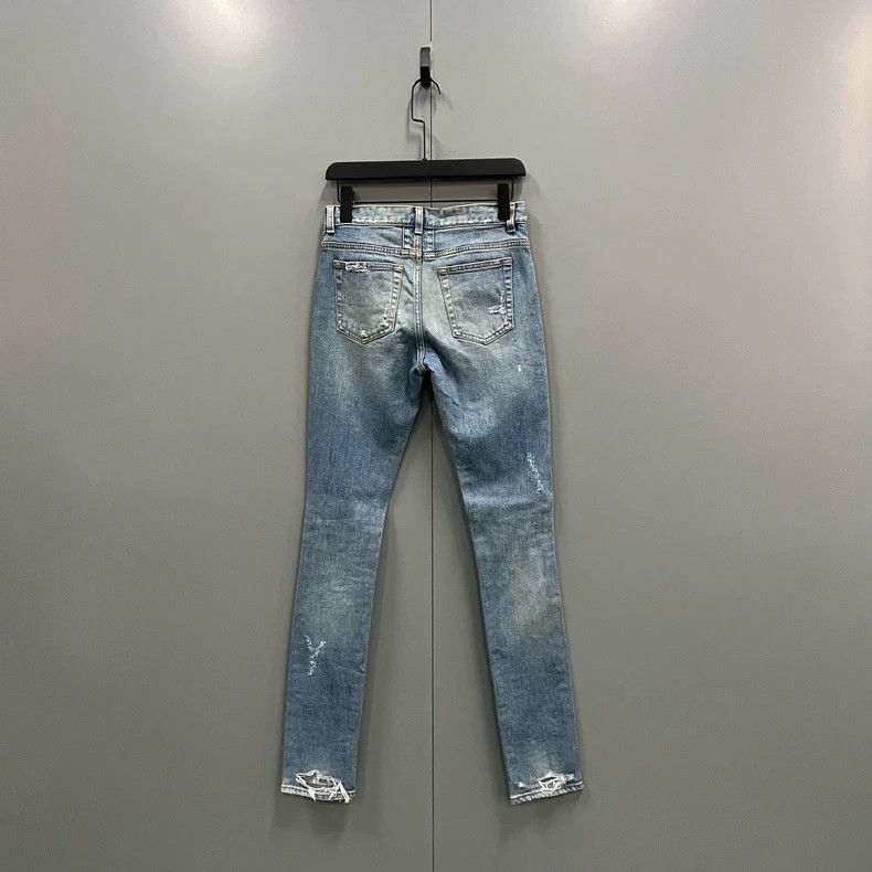 Saint Laurent Paris Saint Laurent Distressed Denim Pants Size 27 Size US 27 - 2 Thumbnail
