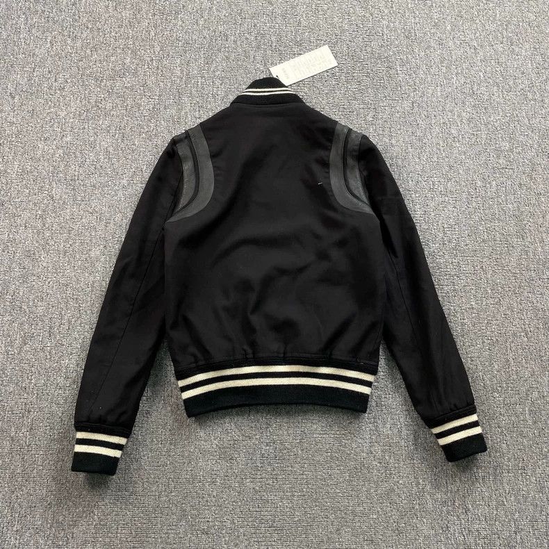 Saint Laurent Paris SAINT LAURENT Black and White Baseball Jacket Size US S / EU 44-46 / 1 - 2 Thumbnail