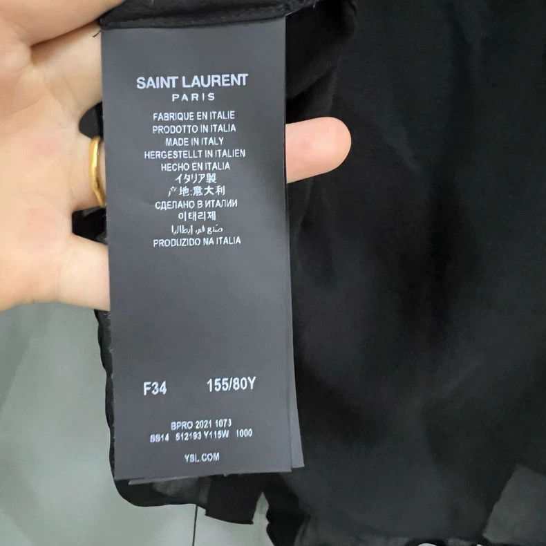 Saint Laurent Paris Saint Laurent Black Long Sleeve Shirt Size US M / EU 48-50 / 2 - 3 Thumbnail