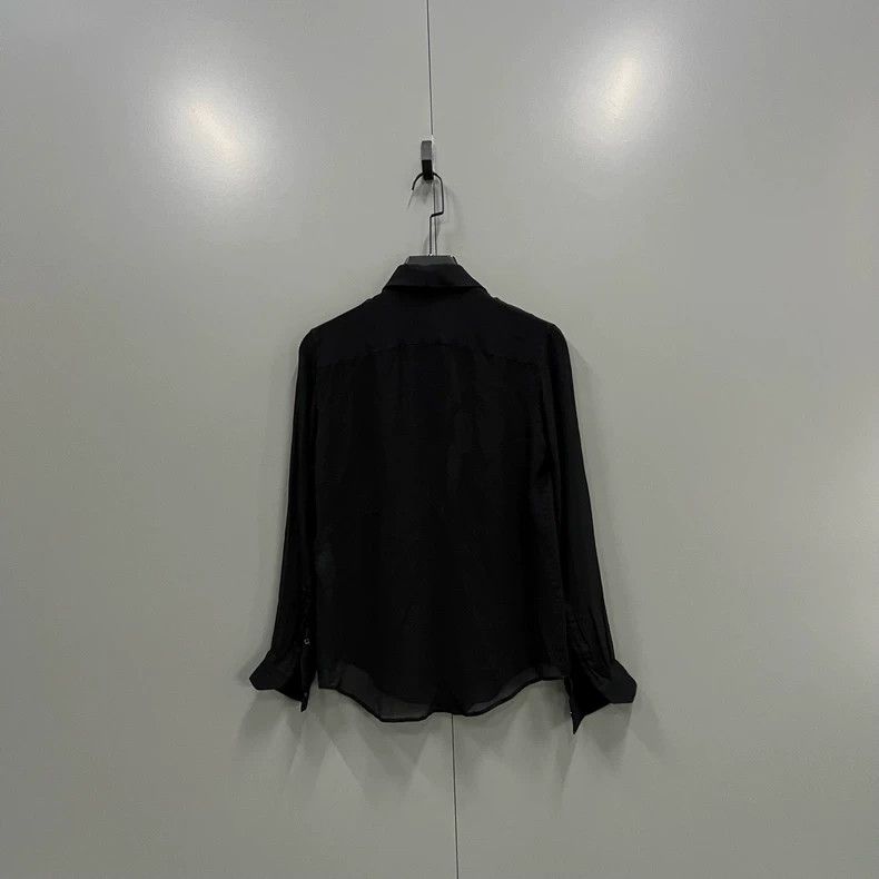 Saint Laurent Paris Saint Laurent Black Long Sleeve Shirt Size US M / EU 48-50 / 2 - 2 Thumbnail