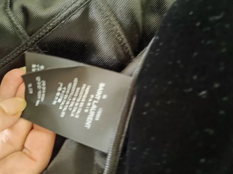 Saint Laurent Paris Saint Laurent Black Jacket with Purple Sleeves Size US M / EU 48-50 / 2 - 3 Thumbnail