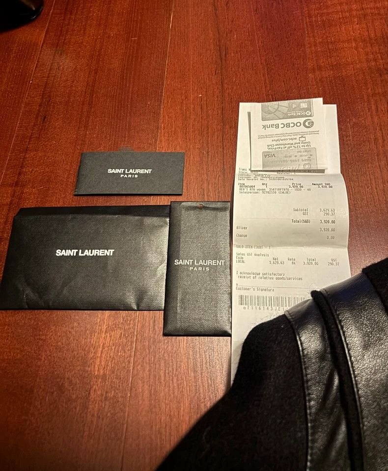Saint Laurent Paris Saint Laurent Black Wool Bomber Jacket Size US M / EU 48-50 / 2 - 3 Thumbnail