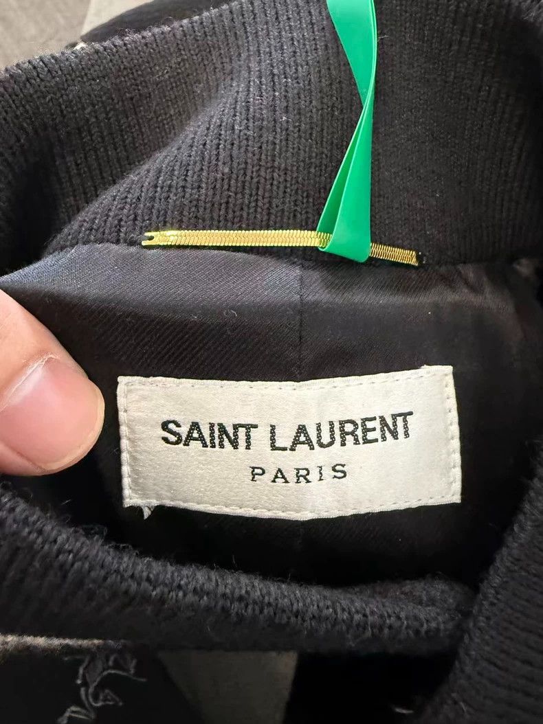 Saint Laurent Paris Saint Laurent Black and White Baseball Jacket Size US M / EU 48-50 / 2 - 3 Thumbnail