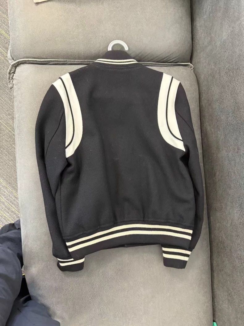 Saint Laurent Paris Saint Laurent Black and White Baseball Jacket Size US M / EU 48-50 / 2 - 2 Thumbnail