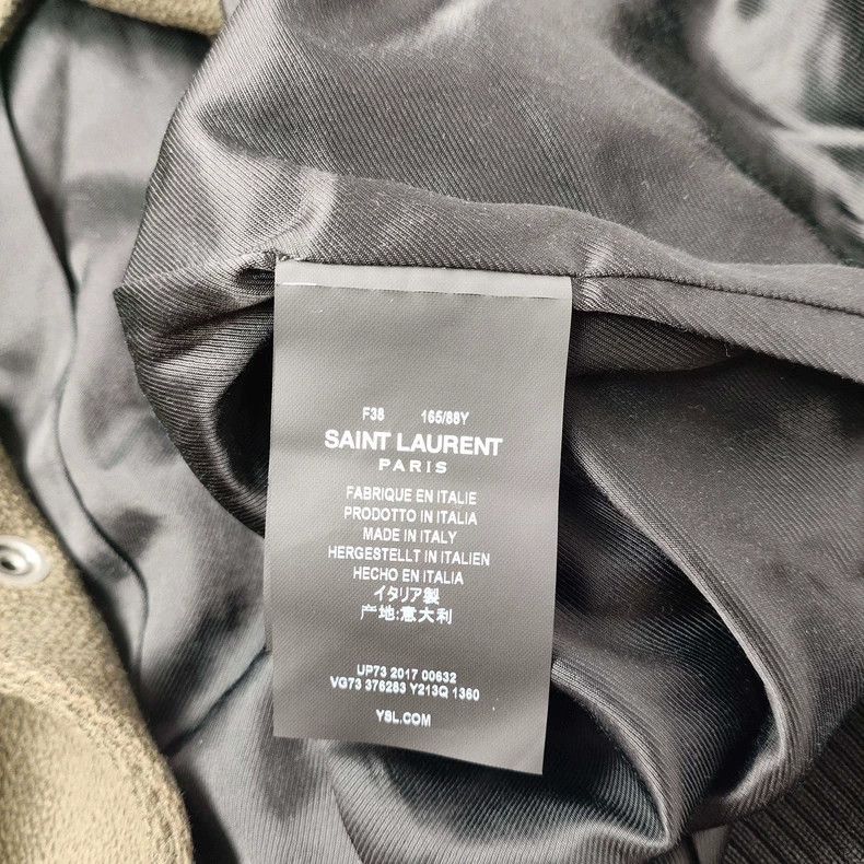 Saint Laurent Paris Saint Laurent Wool Jacket in Dark Green Size US S / EU 44-46 / 1 - 4 Thumbnail