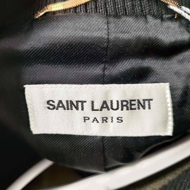 Saint Laurent Paris Saint Laurent Wool Jacket in Dark Green Size US S / EU 44-46 / 1 - 3 Thumbnail