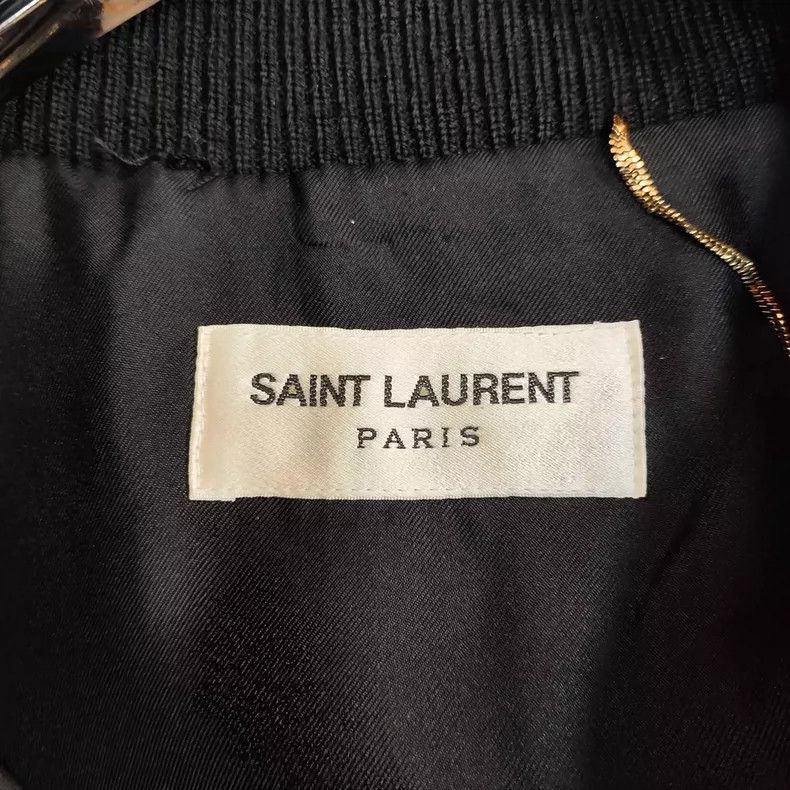 Saint Laurent Paris Saint Laurent Black Fiber Jacket with Embroidery Size US M / EU 48-50 / 2 - 3 Thumbnail