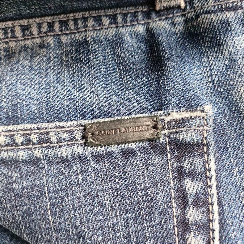 Saint Laurent Paris Saint Laurent Blue Denim Jeans Size US 26 / EU 42 - 9 Thumbnail